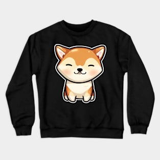 cute baby fox cartoon vector illustration Crewneck Sweatshirt